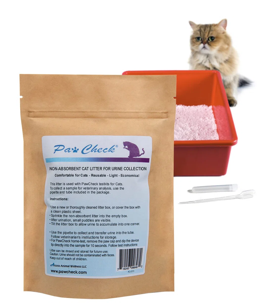 PawCheck Arena para gatos para recolección de orina, reutilizable y no absorbente, kit de recolección de orina para gatos destinado a controlar la salud del gato