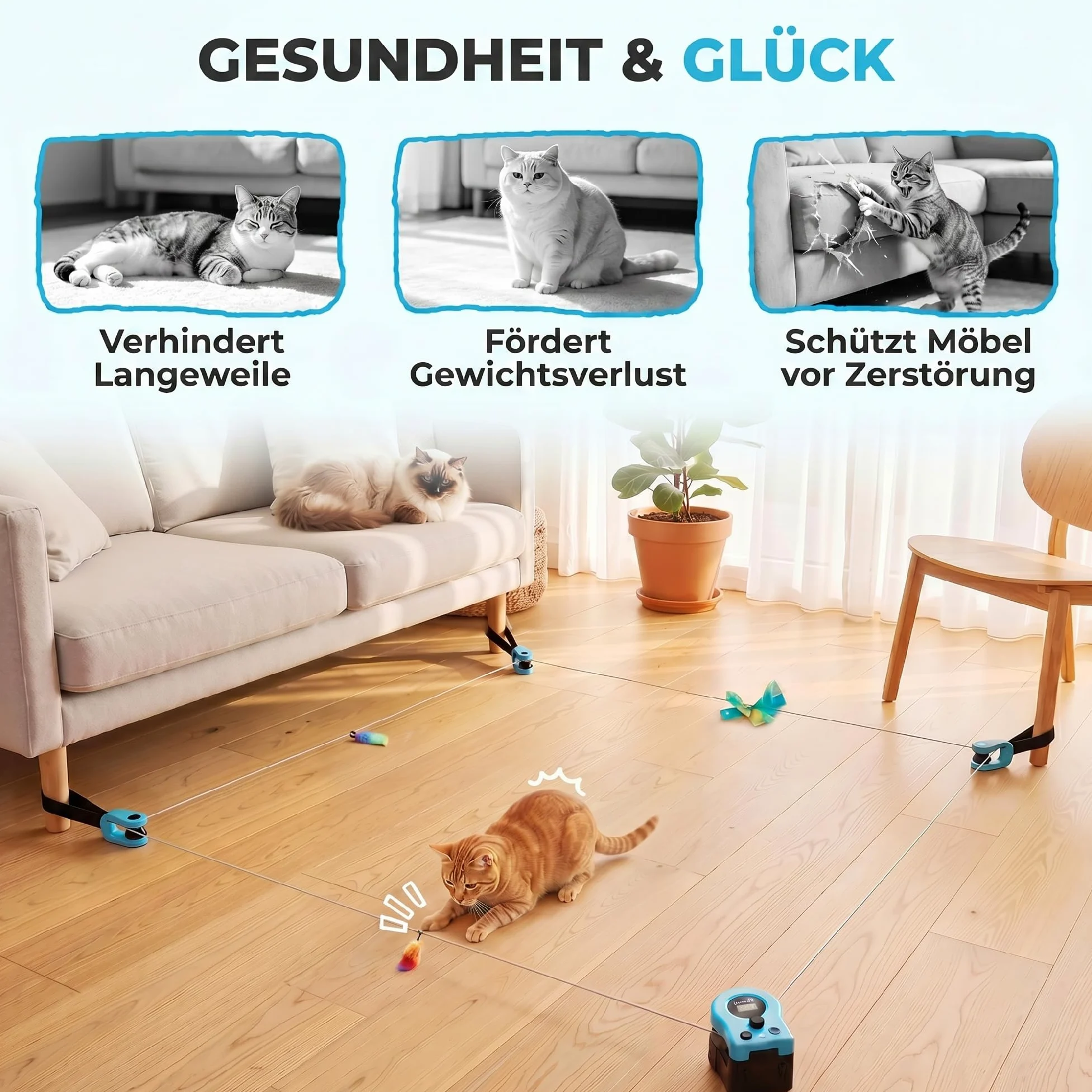 PawHut Juguete interactivo para gatos automático/teledirigido, cinta de correr para gatos autoempleo, juguete de caza de gatos simulado eléctrico con velocidad ajustable senderos ajustables