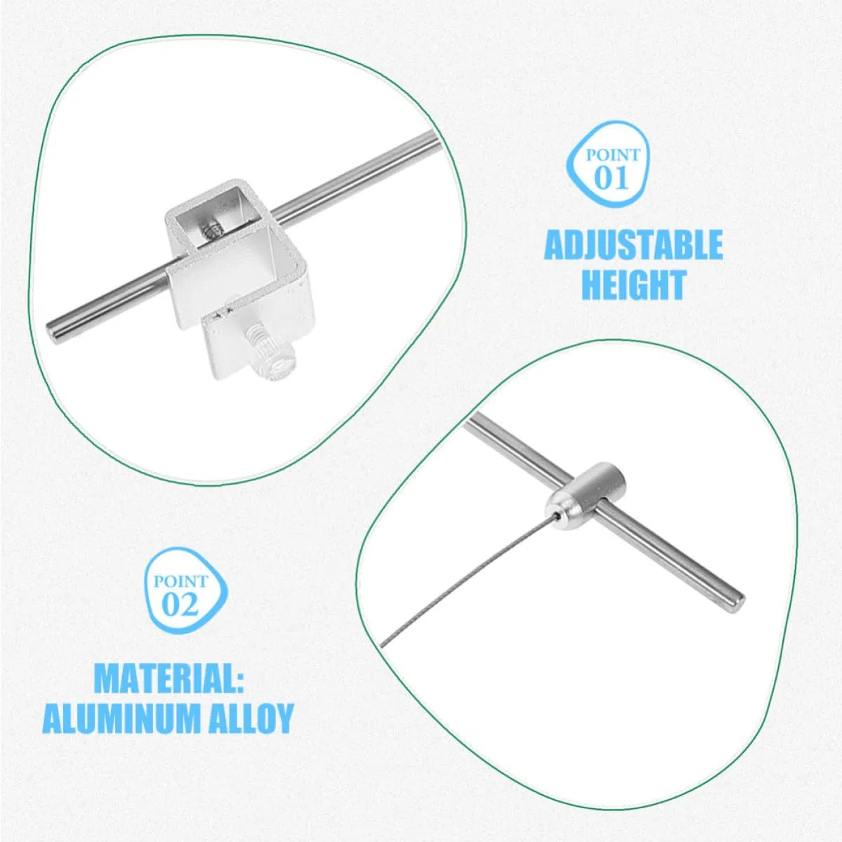 CLISPEED Soporte de Luz Diseño Ajustable 4 Piezas para Acuario de Aleación de Aluminio y Compatibilidad Versátil para Tanques de Agua Dulce y Salada