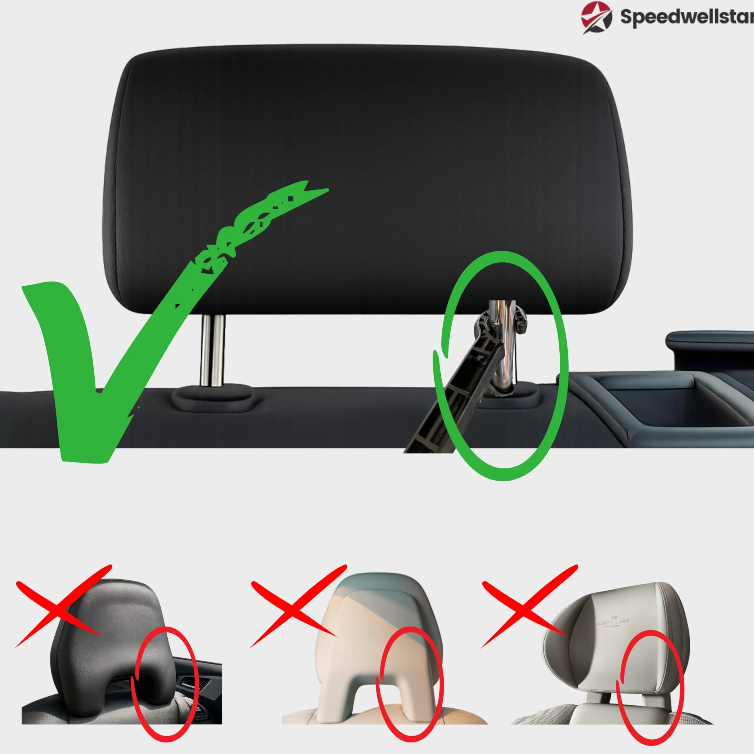 Speedwellstar Rejilla Separadora para Perro Maletero Coche Universal Ajustable – Barrera Mesh Metálica con Fijación al Reposacabezas