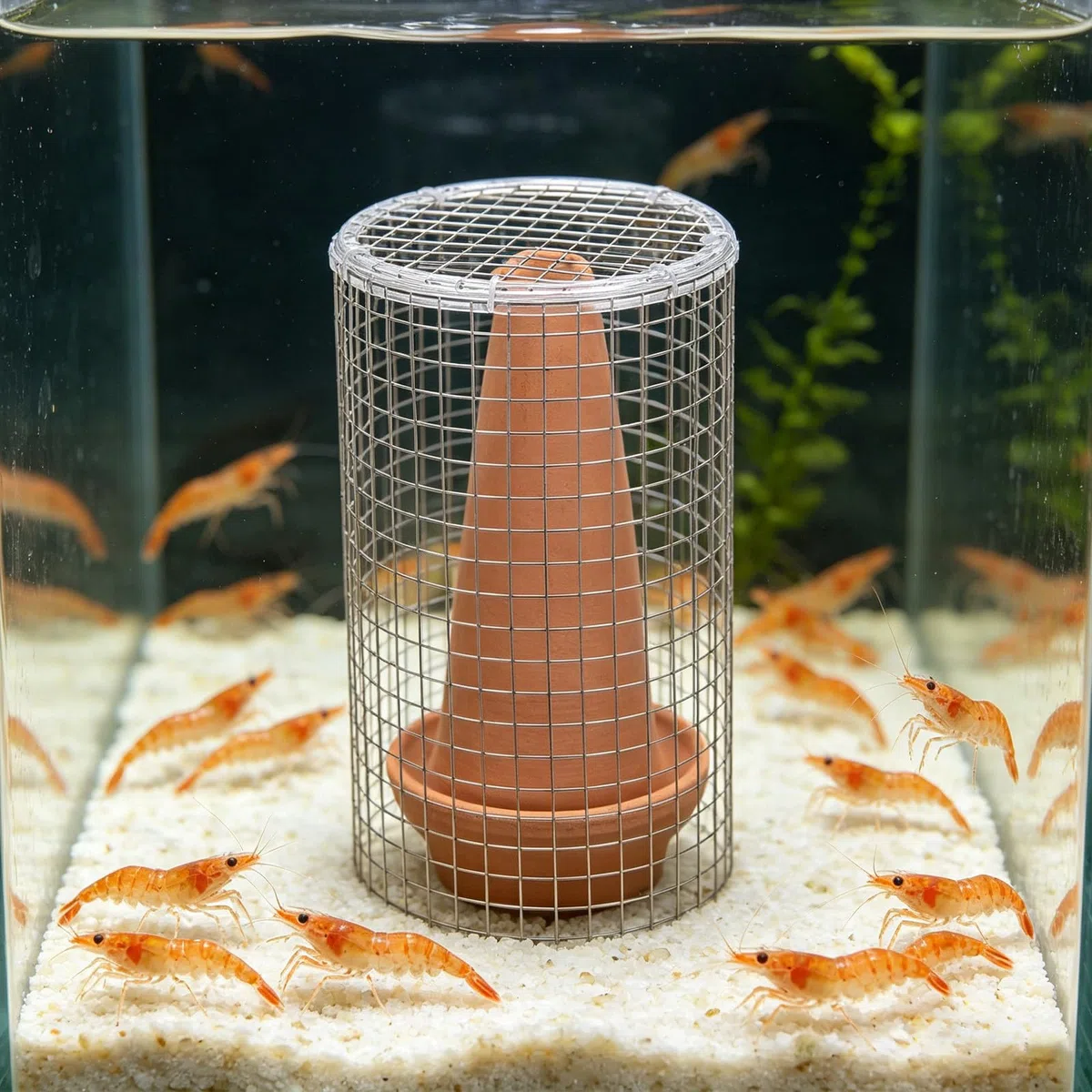 Toyvian Cubeta y Borde Ensanchado Fondo Microperforado para Acuarios con Red de Aislamiento Material de Arcilla y Acero Inoxidable para Desove para Peces Ángel y Huevos