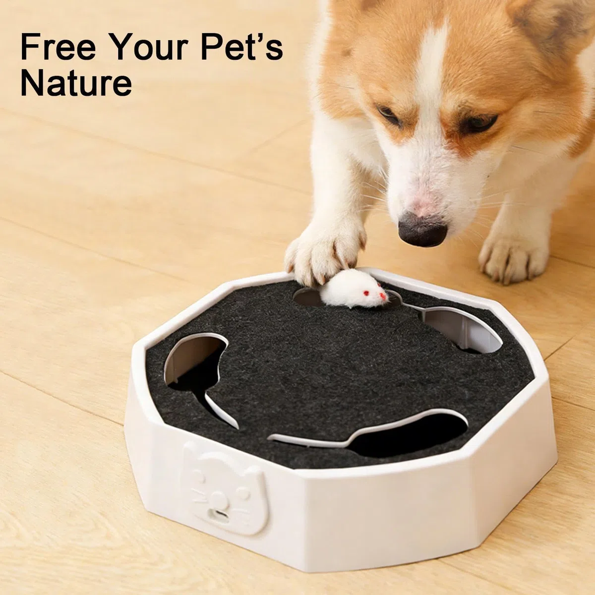 Juguetes interactivos para gatos - Juego interactivo con señuelo ratón | Juguetes estimulantes recargables para gatos | Para cocina salón casa apartamento y espacio de juego para momentos de soledad