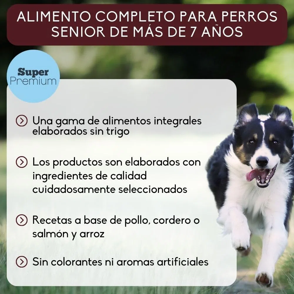 NUTRIVET - Super Premium - Senior - Croquetas sin Trigo - Perro - Rico en proteína Animal - 15 kg