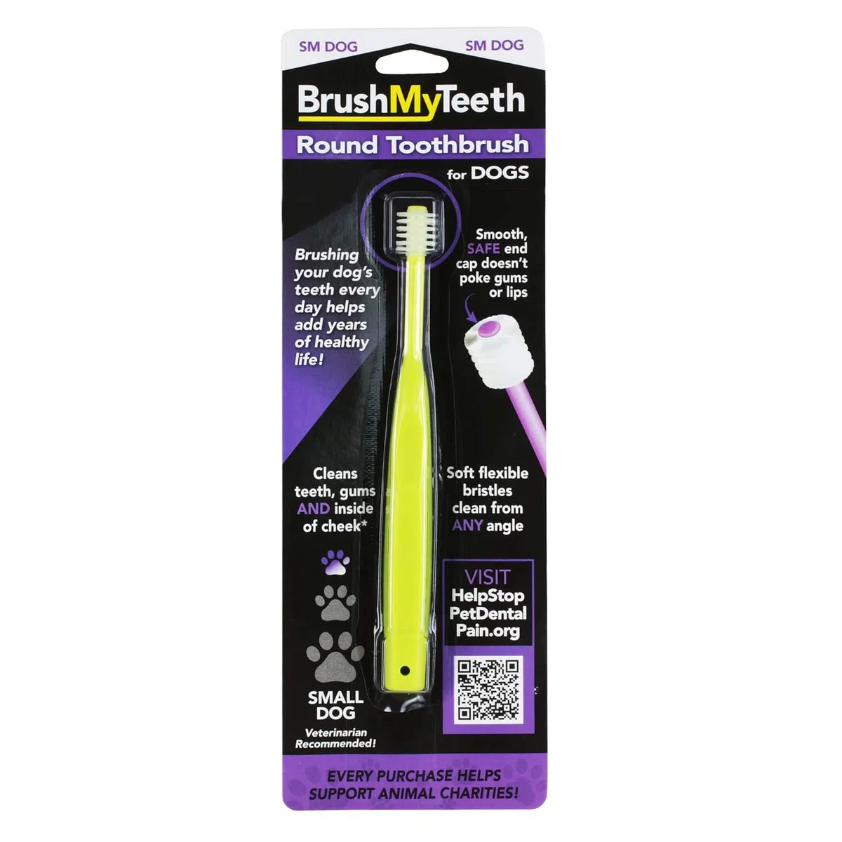 Brush My Dientes Cepillo de Dientes Redondo para Perros