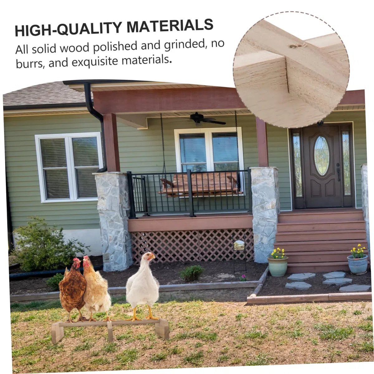 minkissy 2 Soportes para gallina Jaula de pájaros Perca Periquito Juguetes Perchas Aves de Corral Perca Pollo Columpio Juguetes Soporte para pájaros Estante de Pollo Ropa de Cama de Pollo gallinero