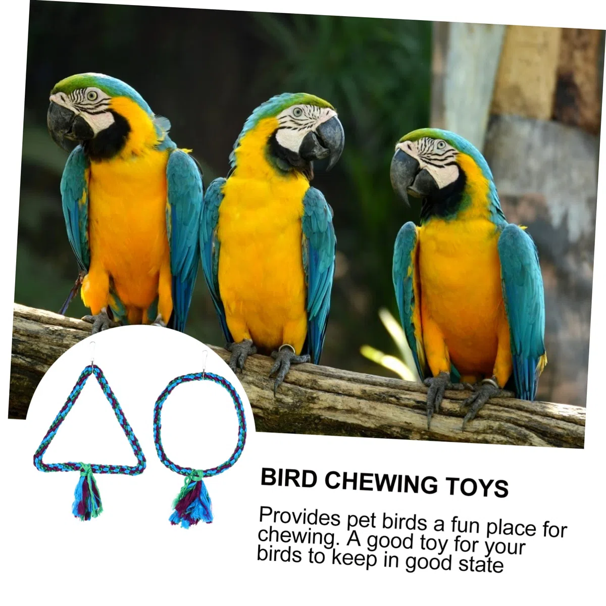 FOMIYES 4piezas Juguetes para Pájaros Columpio De Algodón para Periquitos y Juguetes Colgantes para Masticar y Jaulas