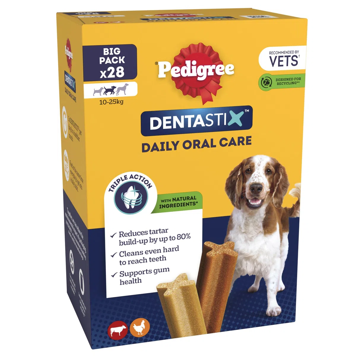 Pedigree Dentastix for Medium Dog 28 sticks 720 g (Pack of 4, Total 112 Sticks)