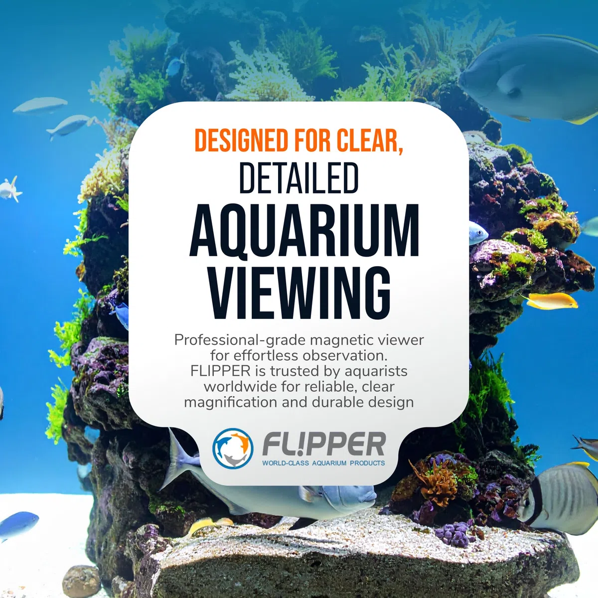 Flipper DeepSee Visor magnético para Acuario – Lupa para pecera de 5 Pulgadas