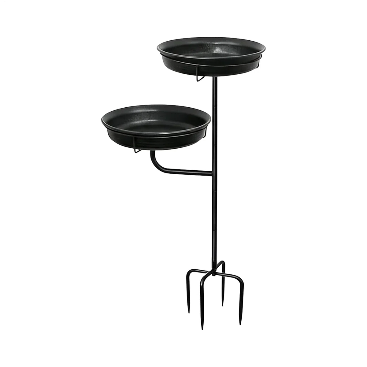 Generisch Bebedero para pájaros al Aire Libre – con Mango de Metal | con Base de 4 Brazos para Fuente de pájaros | para jardín, césped, Patio y decoración Exterior