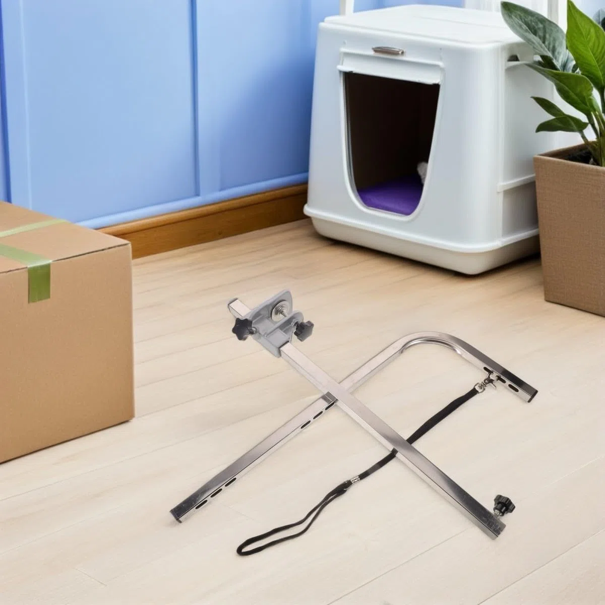 Soporte Ajustable para Mesa de Peluquería de Mascotas Accesorio de Barra Elevadora para Grooming Seguro y Cómodo