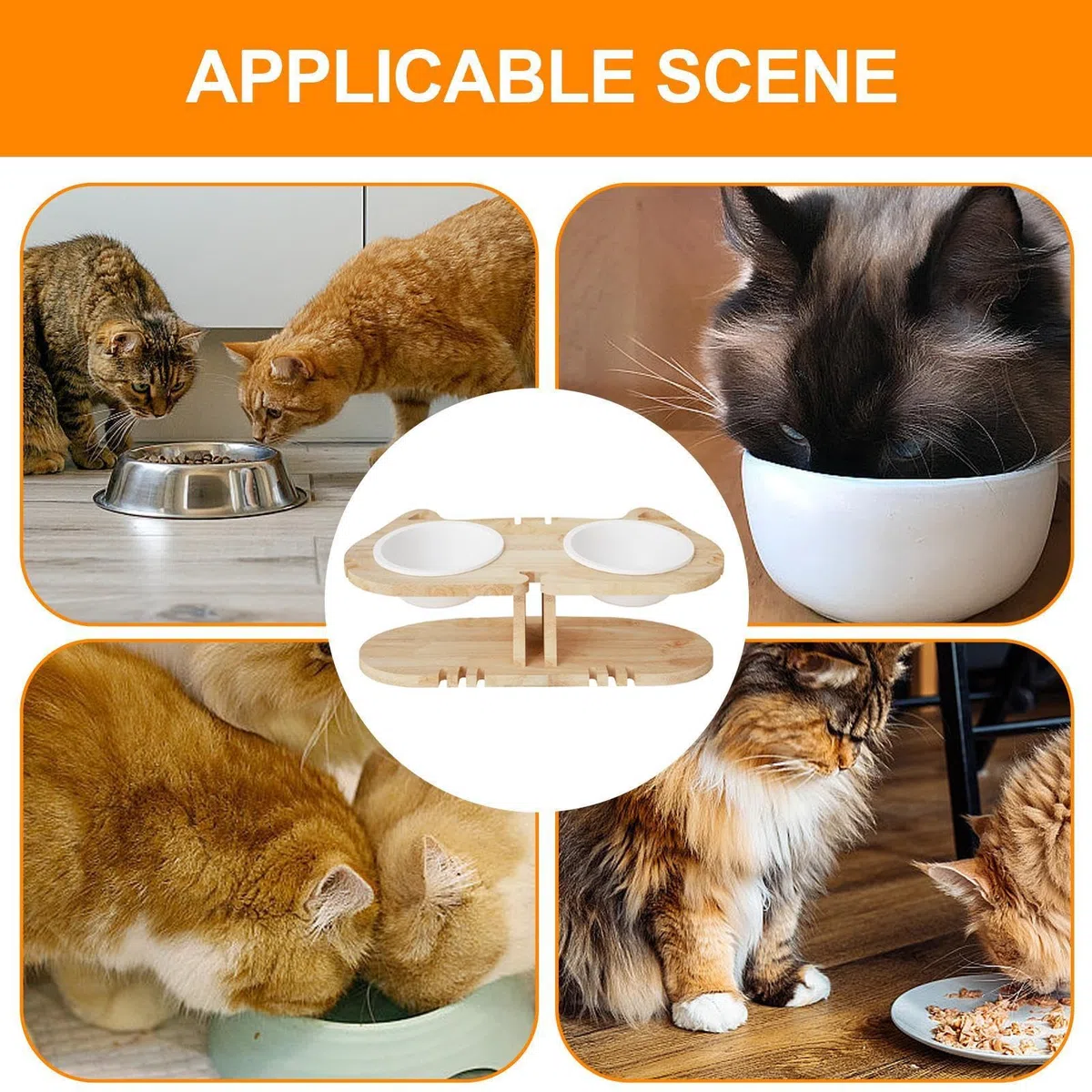 Cuencos Elevados Para Gatos Alimentador Para Mascotas Con Protección De La | Cuenco De Comida Elevado E Inclinado Para Gatitos Para En Interior Área Doméstica Y Dormitorio