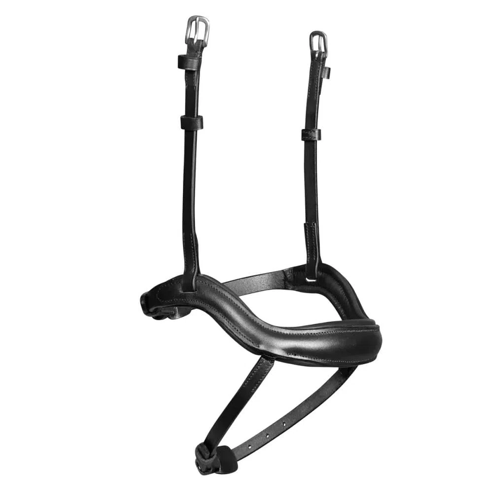 Velociti - Cabezada Doble para Caballo Diseño Ergonómico de Cuero Lusso (Full X) (Negro)