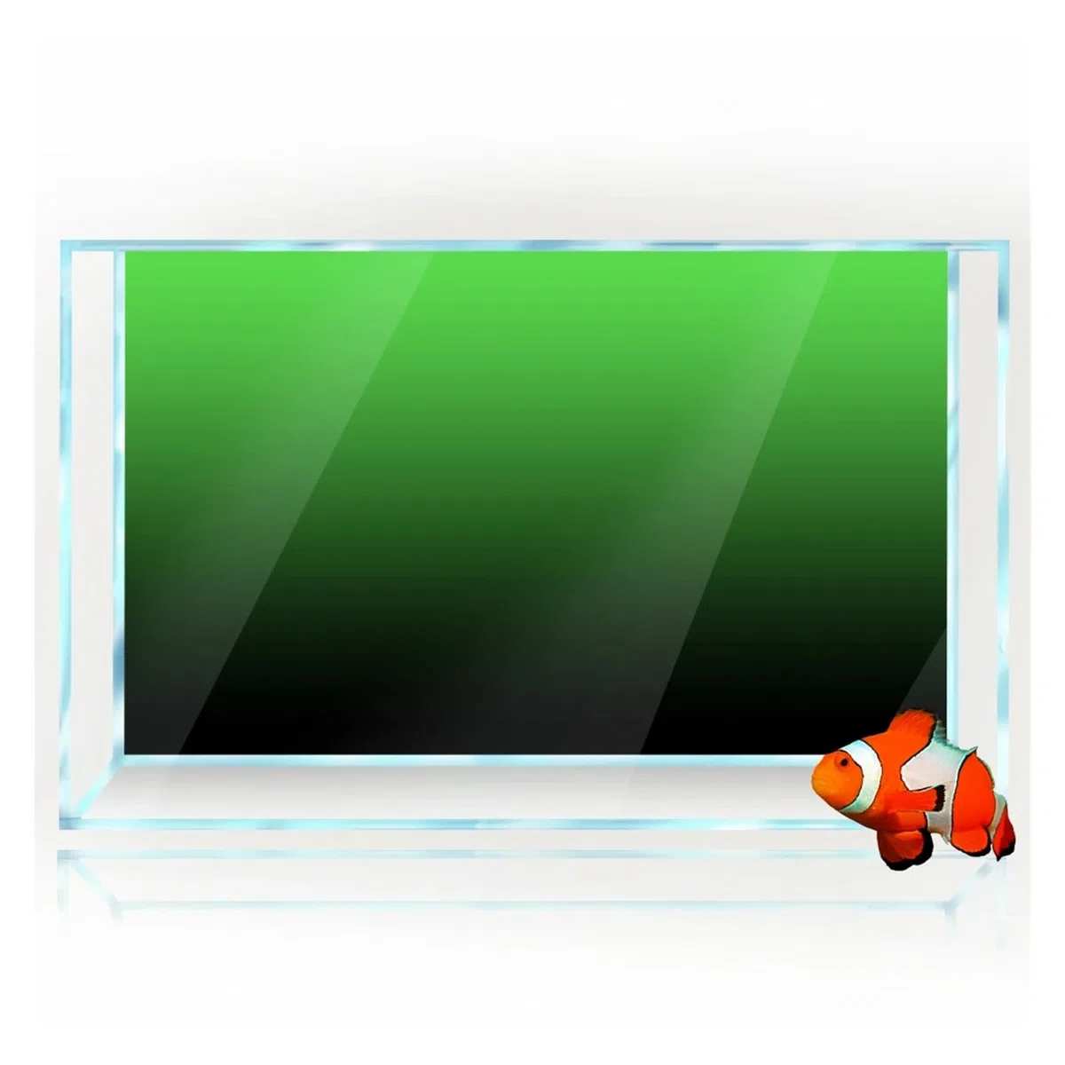 Fondo Acuario Adhesivo de Fondo for pecera, Degradado, impresión Sencilla, Papel Tapiz, Decoraciones for Acuario PVC(Green,50x80cm)
