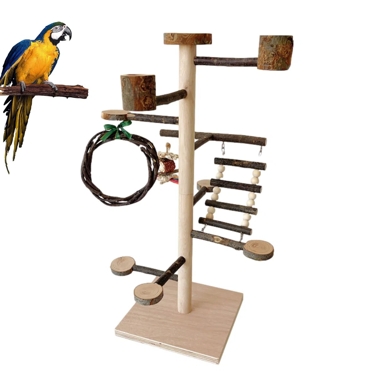 Posadero para Aves Juguetes para Jaulas de Aves | Percha De Ejercicio Y Juego Para Agapornis para Hogar Cotorras Cacatúas Agapornis y Periquitos