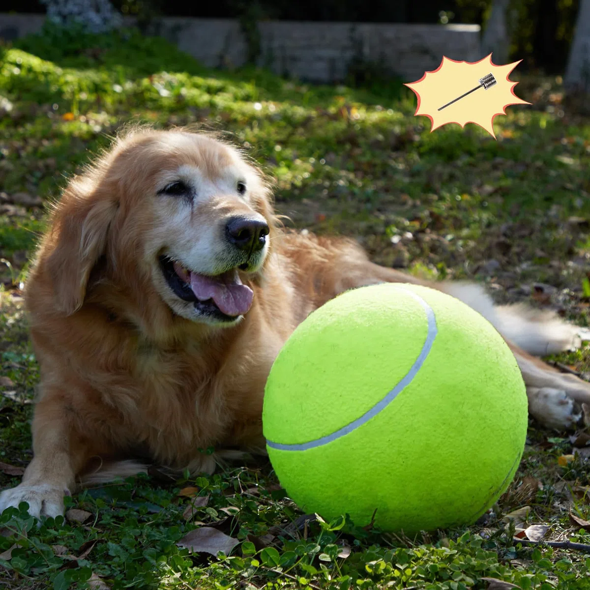 Pelota de tenis gigante para perros de 9.5 pulgadas, divertida pelota deportiva al aire libre, pelota de tenis grande amarilla para regalo de cumpleaños para perros, pelotas de juguete para perros