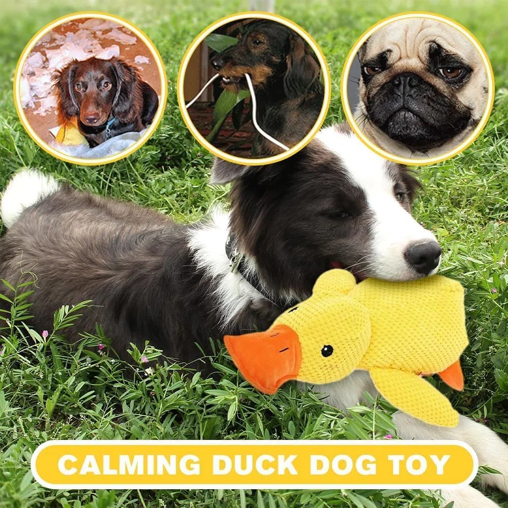 Pato calmante Paw Love, pato Pawlove, juguete calmante para perros, suministros para mascotas, juguetes de pato arrugado, juguetes de patos cuacking, almohada suave de peluche calmante para cachorros