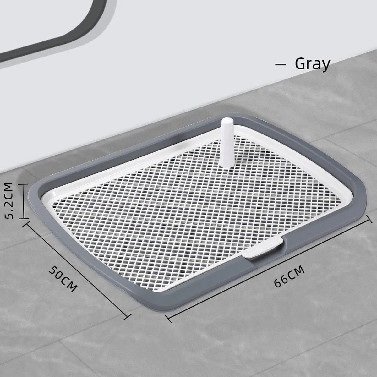 Bandeja de Entrenamiento para Cachorros, Orinal de Interior para Perros Que Facilita La Limpieza, Gris