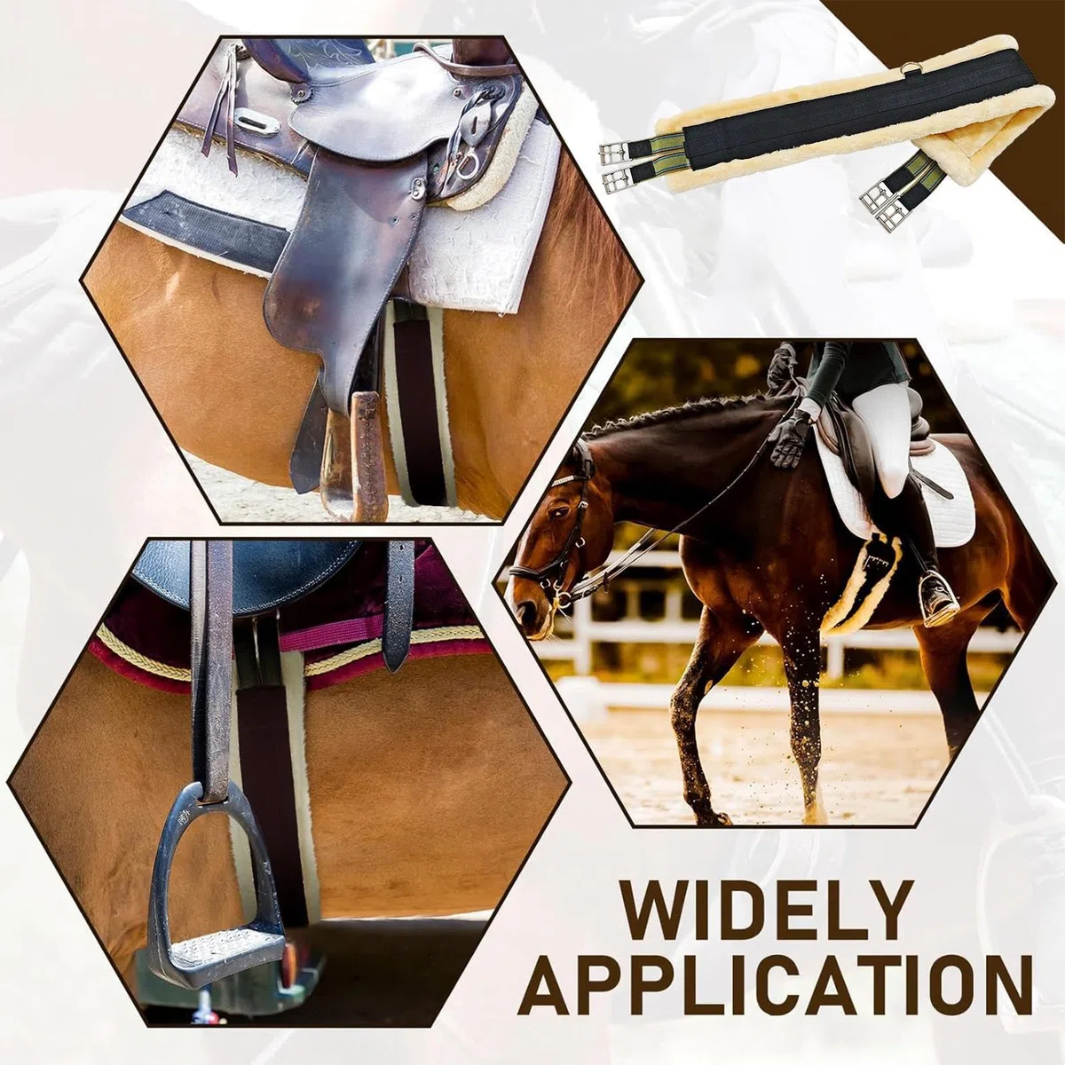 Western Saddle Belly Band - Western Cinch para Caballos | Vellón elástico