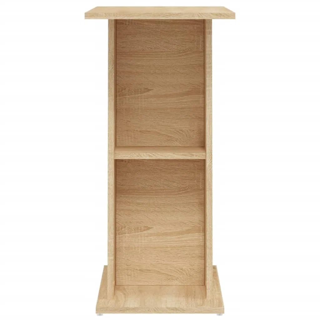 IKAYAA Soporte para Acuario Mueble para Acuario de MDF Soporte para Tanque de Reptiles 60.5 x 36 x 72.5 cm con Gabinete de Almacenamiento para Salón, Oficina, Recepción, Roble Sonoma