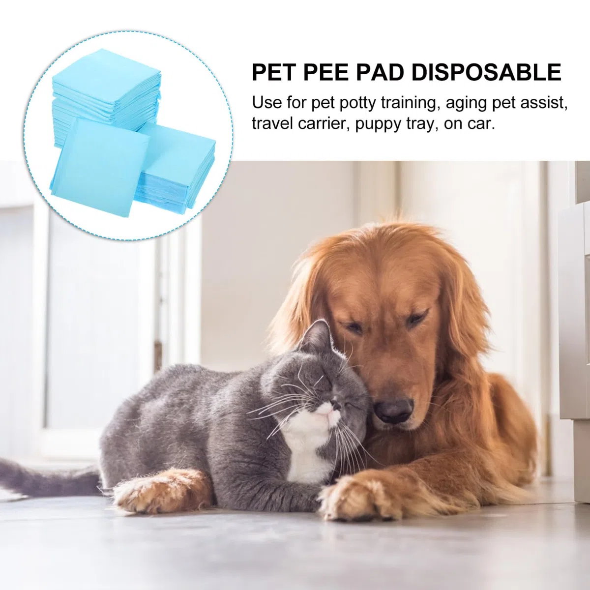 COLLBATH Empapador para Cachorros y Mascotas 40 Almohadillas No Tejidas Absorbentes para Entrenamiento y Viajes
