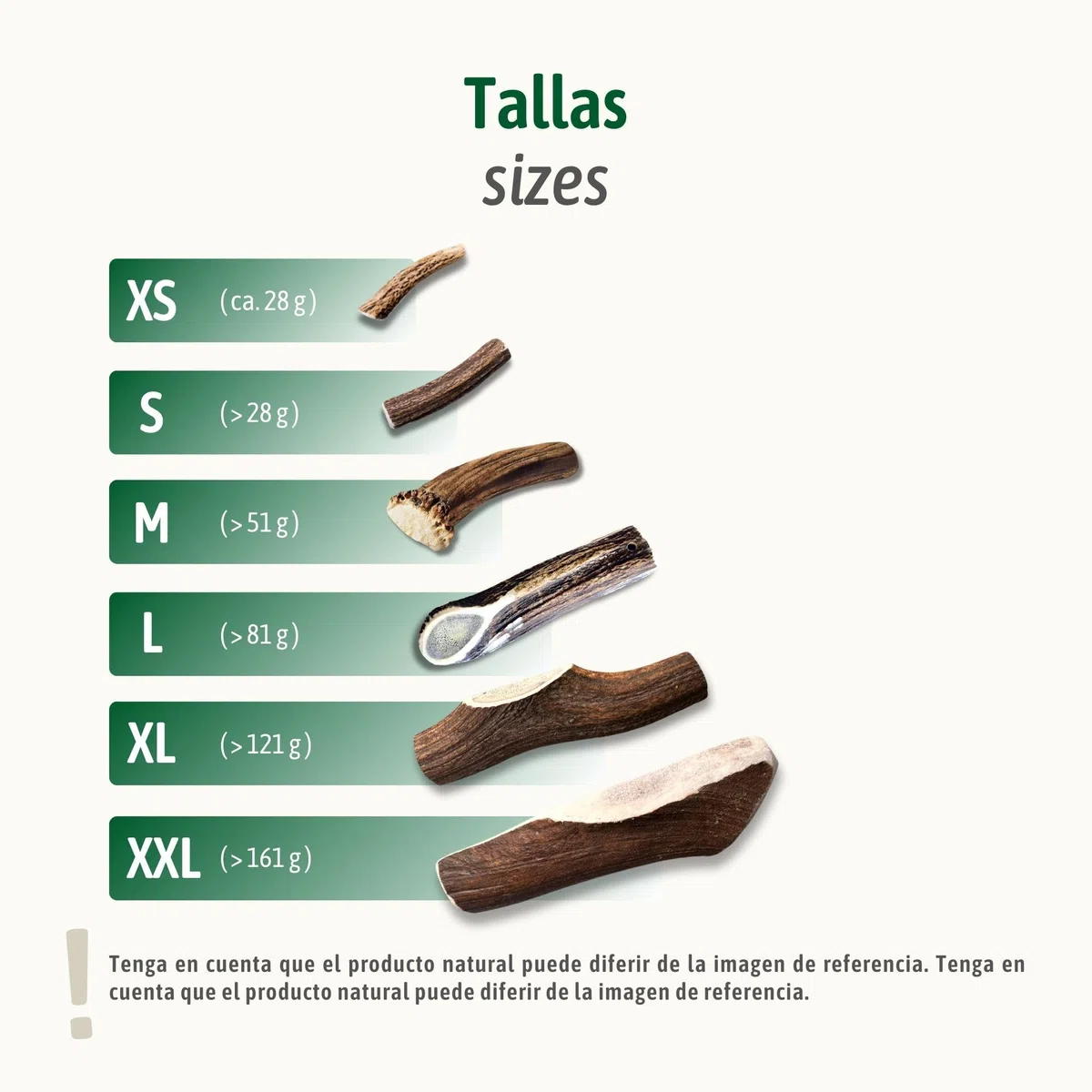 ChronoBalance-XXL Asta de Ciervo para Perros Partido por la Mitad, 100% Natural, Snack para el Cuidado Dental, Juguete para Perros, Huesos sin químicos, Conjunto de 2