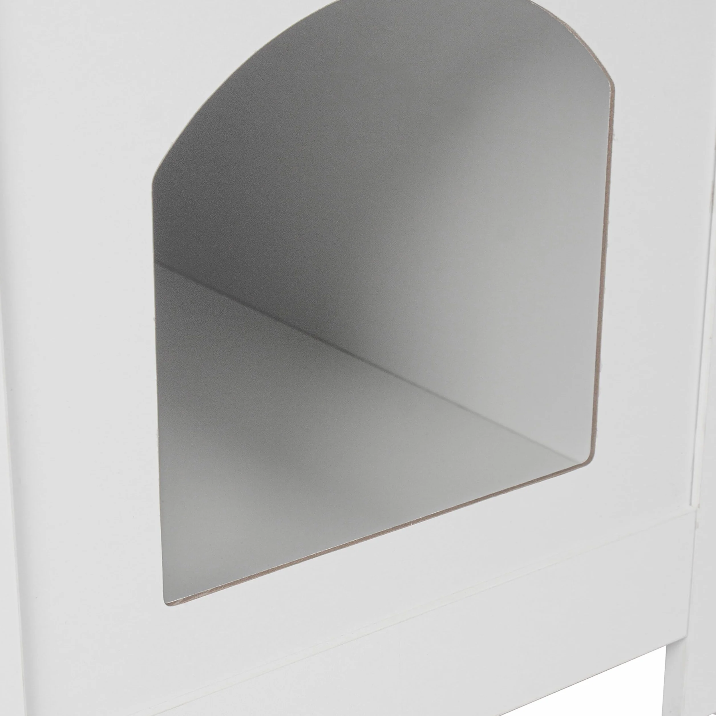 Relaxdays Armario para Gatos con Cerradura, Divisor y Entrada Lateral, HBT 46x78.5x44.5 cm, Blanco