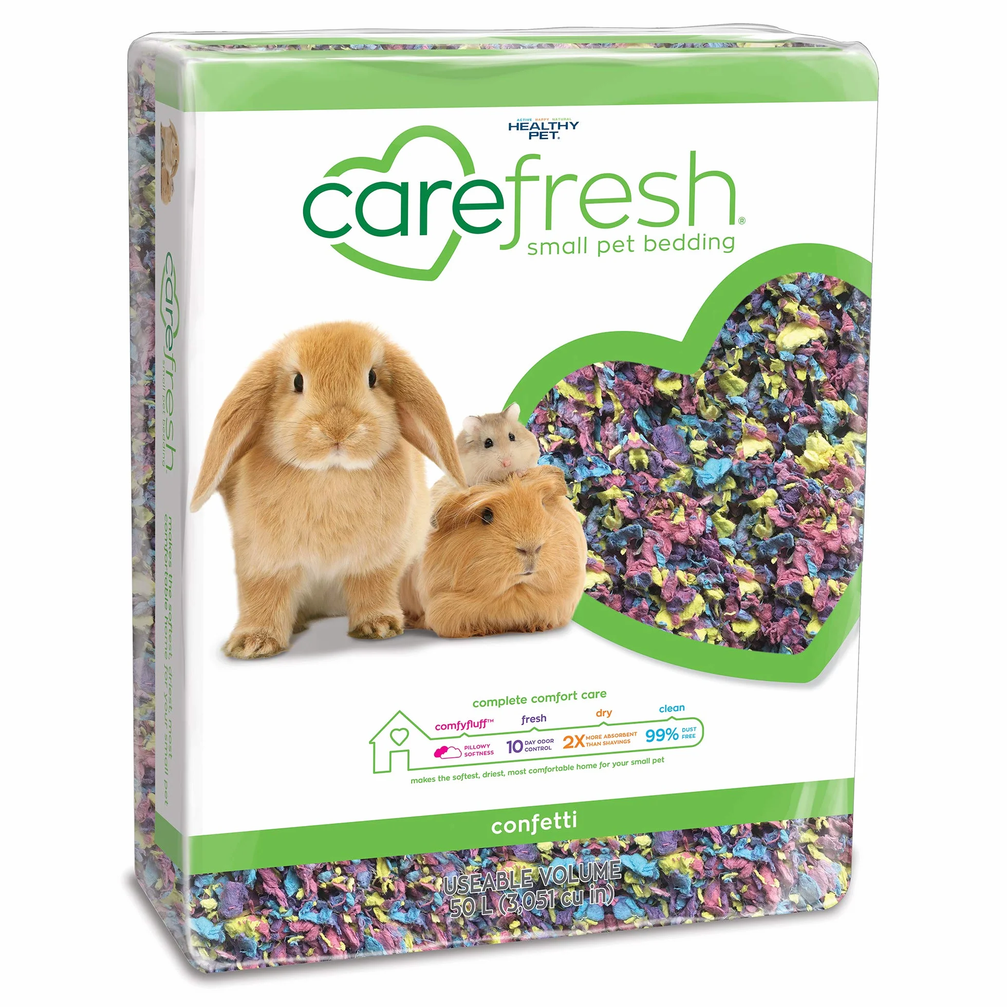 Carefresh Ropa de Cama Completa de Papel Natural, Confeti, 50 litros