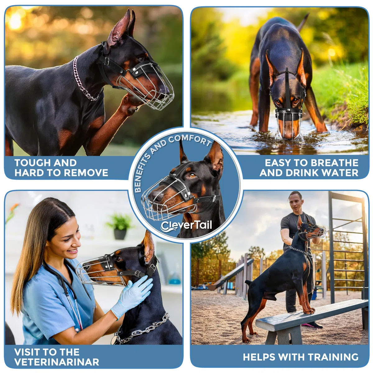 Bozal para perro Doberman L