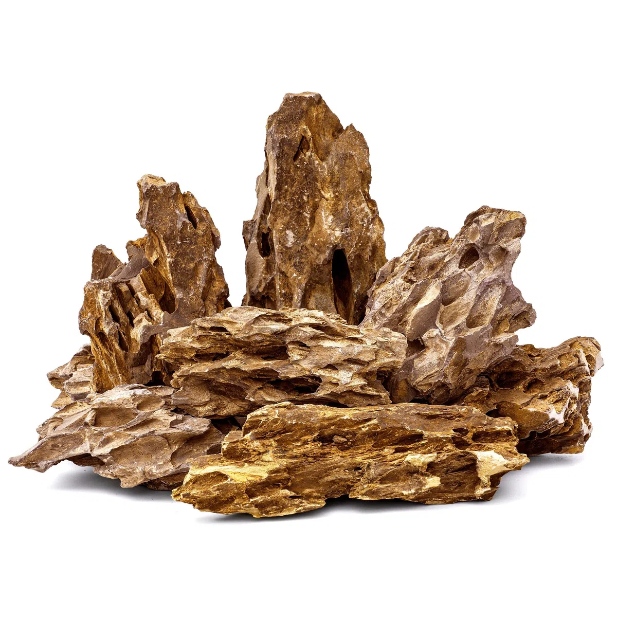 Piedra Dragon Natural 15,5-20,5 cm, Juego de 6 Piedras Grandes para Aquascaping, Terrarios y Decoración de Acuarios