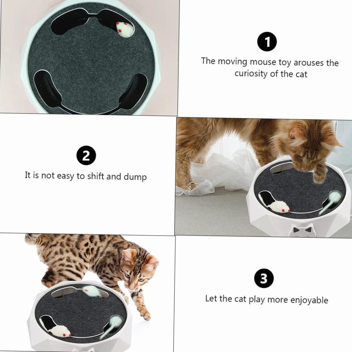 BESPORTBLE Juguetes para Gatos Que Funcionan con Ratones Eléctricos Que Corren Juguete para Mascotas Juguete para Burlarse de