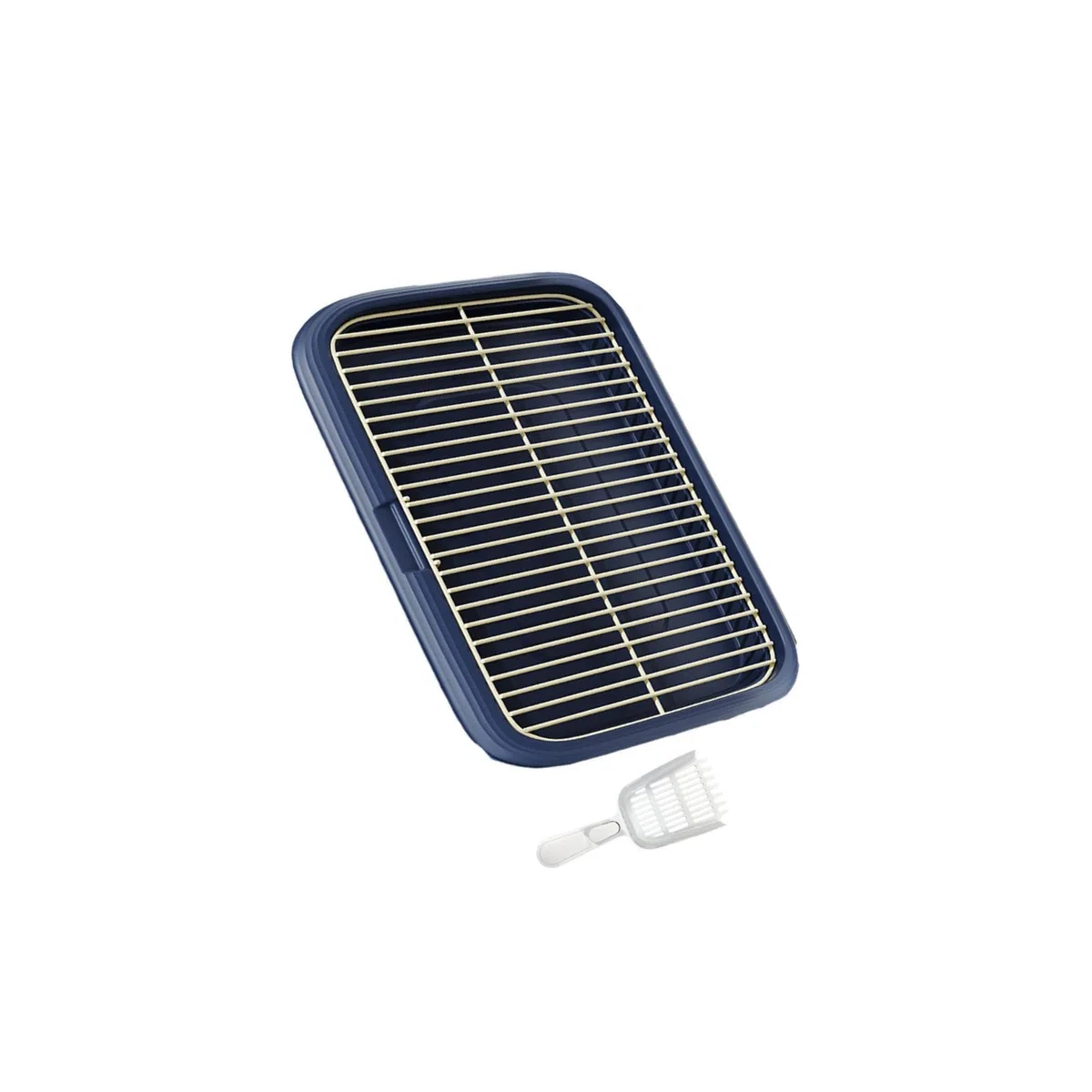 Bandeja para IR al baño para Perros con, Azul Oscuro, SG | que proporciona estabilidad para el entrenamiento de cachorros en interiores y exteriores. Bandeja de entrenamiento para ir