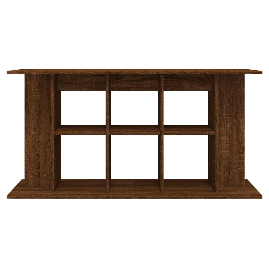 Armario para acuario con aspecto de roble marrón, 120 x 40 x 60 cm, material de madera, soporte con espacio de almacenamiento, estantería para terrario y accesorios, estable para el salón