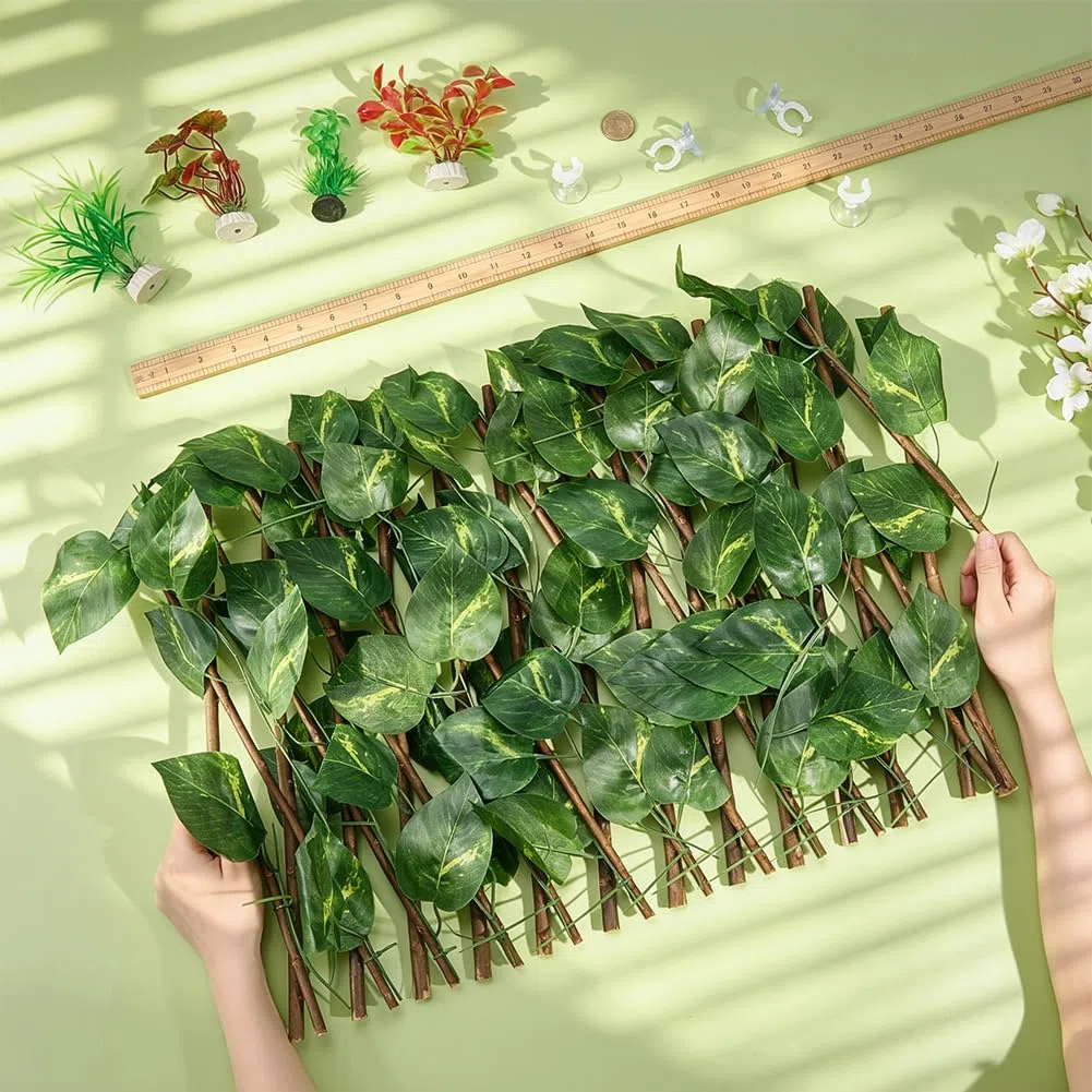 OLYCRAFT 5 plantas artificiales para acuario con 6 ventosas de plástico, juego de decoración de peces, plantas acuáticas artificiales para cangrejo ermitaño, peces dorados, peces luchadores