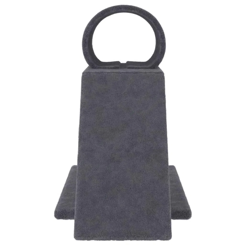 ShGaxin Rascador para Gatos con túnel y Escalera Gris Oscuro 55,5 cm, Rascador Gato, Arbol Rascador para Gatos, Gatos Accesorios, Torre Gatos, Arranhador para Gatos, Casa para Gatos