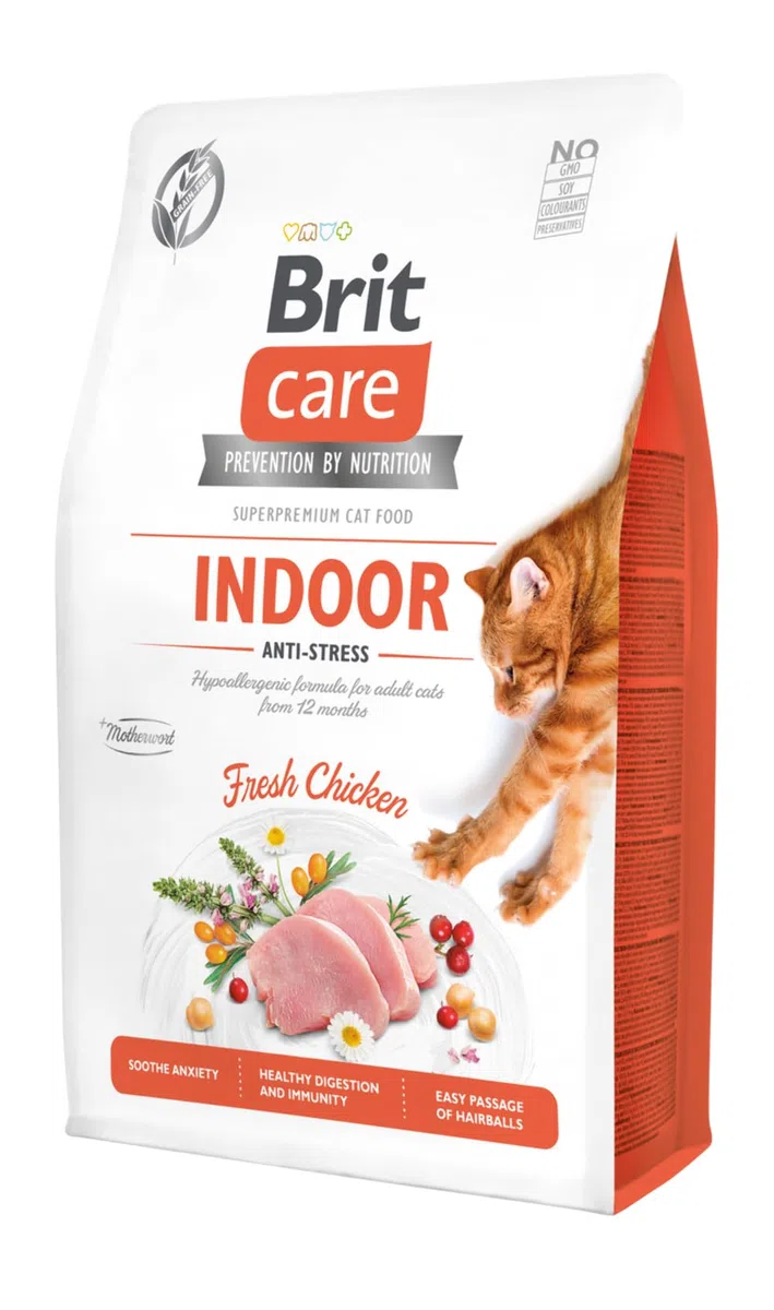 Brit Care Grain Free Adult Indoor Antiestrés con pollo 7 kg