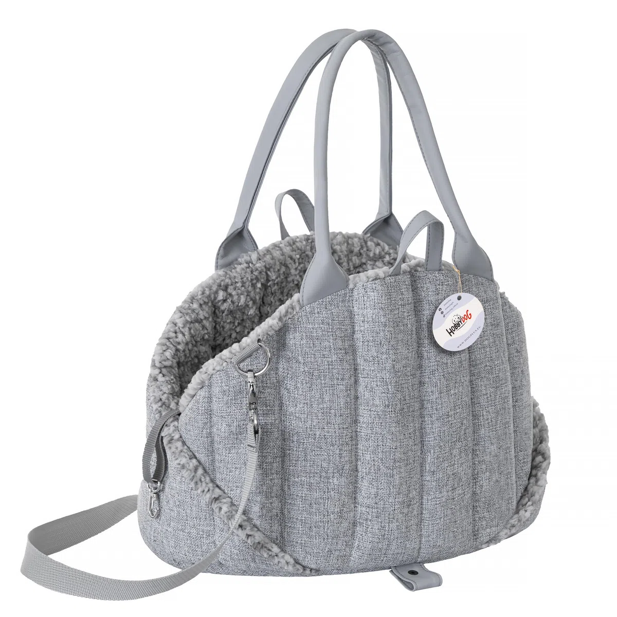 Bolsa para perros, portabebés, bolsa de transporte, para mascotas, altura regulable, accesorios para perros, caja de transporte, 47 x 29 x 32 cm, cenizas Inari