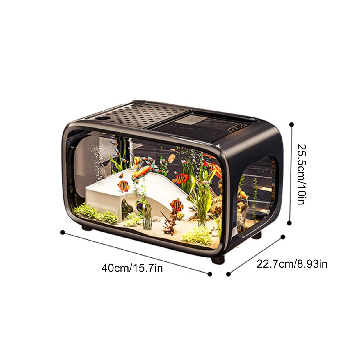 Acuario Pequeño Acuario Nano Mini De Acrílico Transparente para
