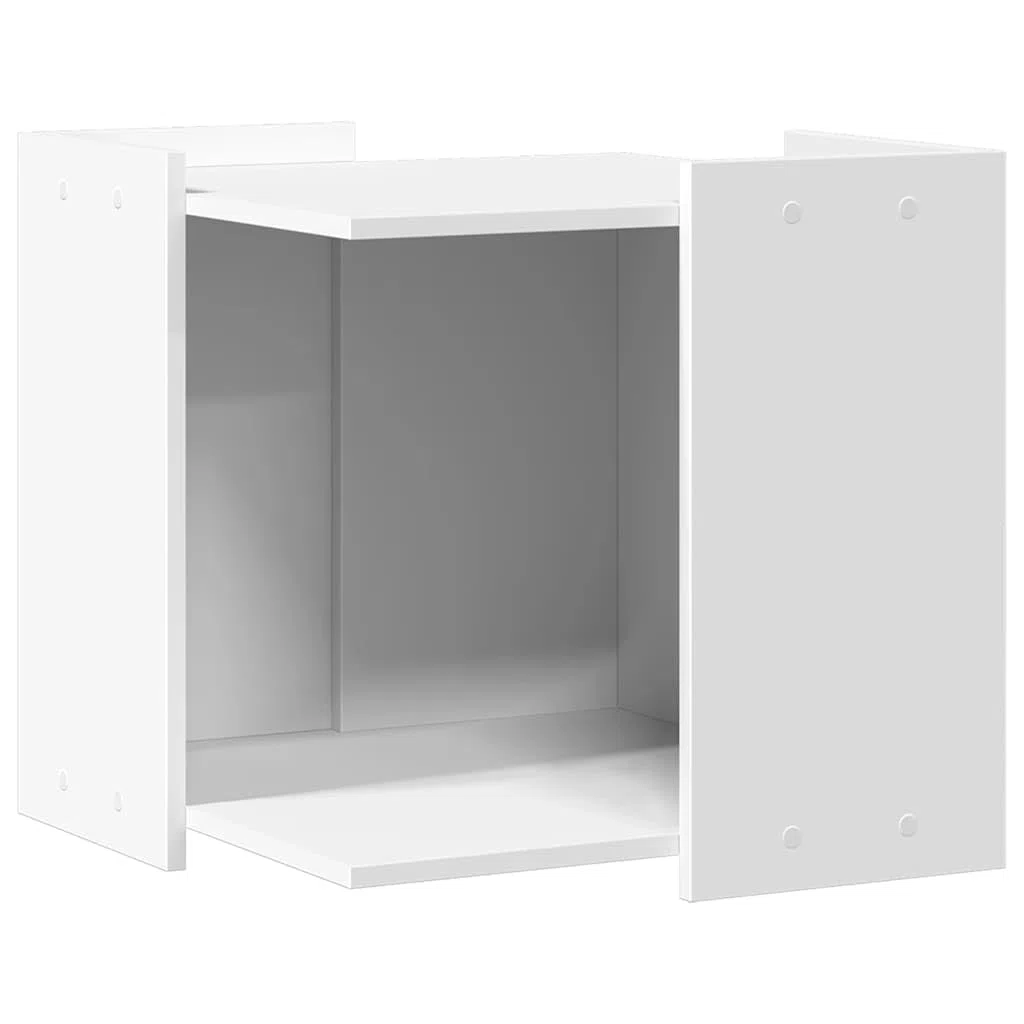 Genérico Mueble arenero para Gatos Madera ingeniería Blanco 53x53x51 cm,Producto para Mascotas y Animales,Productos para Mascotas,Productos para Gatos,Mobiliario para gatos-857751