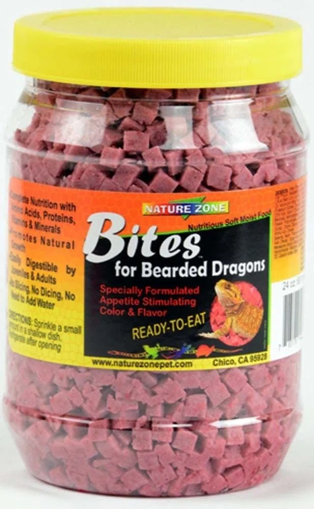 Nature Zone Bearded Dragon Bites Nutritious Soft Moist Pet Food 24 oz - 2 Pack