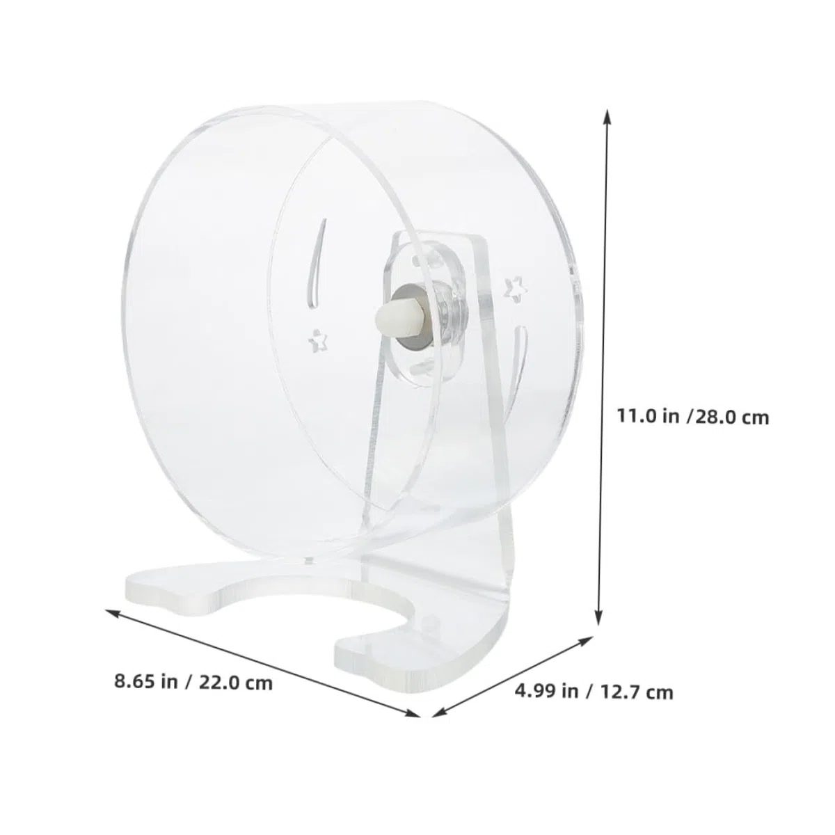 Rueda de Ejercicio para Hámster Silenciosa Soporte Diseño Transparente para Jerbos Ratones y Pequeños Roedores Fácil de Instalar y Espaciosa para Actividad Saludable