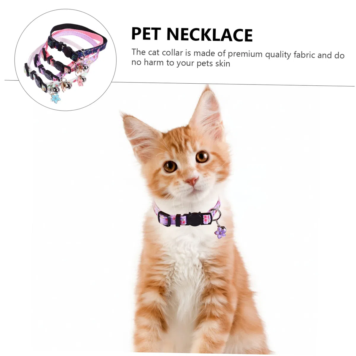 Kisangel 12 Piezas Collar de Gato Cat Collar decoración Floral callar de Perro Ajustable capacitación Collar de Mascota Lazos para Mascotas Gato Mascota Cuello Cadena de Mascotas Nylon