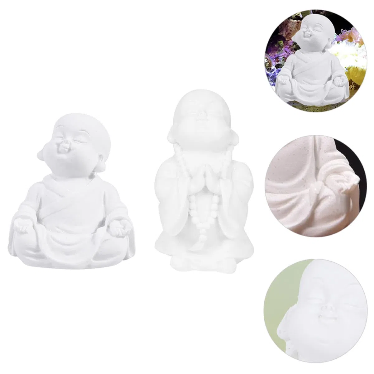 PRETYZOOM 3 Juegos Decoración De Pecera Zen Titulares Figuritas Decoraciones De Peceras Decoração Casa Decoración Casa Decoración Pecera Estatua De Resina Decoración del Acuario 2 Piezas * 3