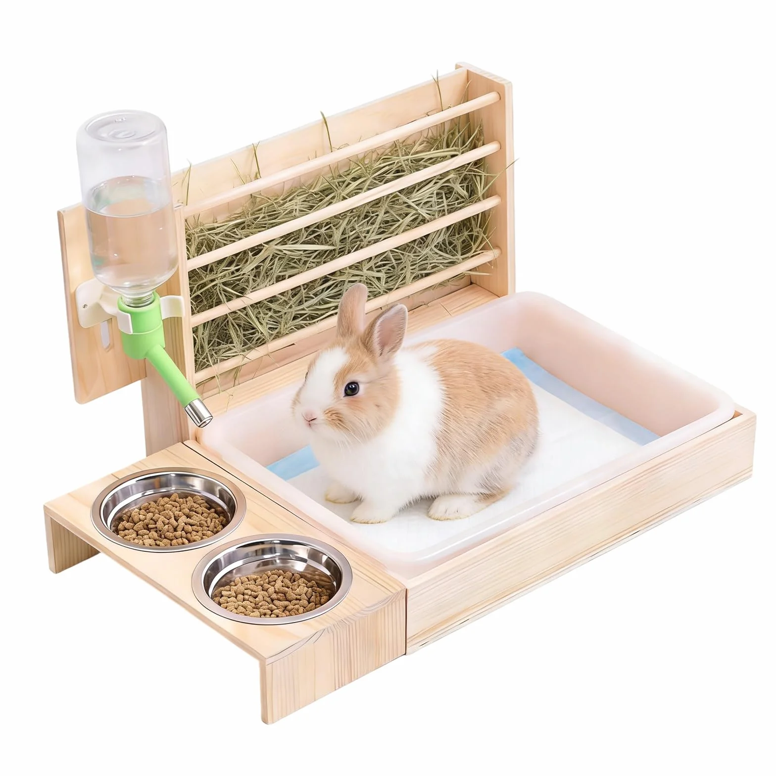 Comedero de heno para Conejos, Alimentador de heno para Conejo, Comedero para Conejo, Conejo Feeder, Dispensador de Heno, Heno Alimentador, Comedero de Heno de Conejo para Mascotas Pequeñas