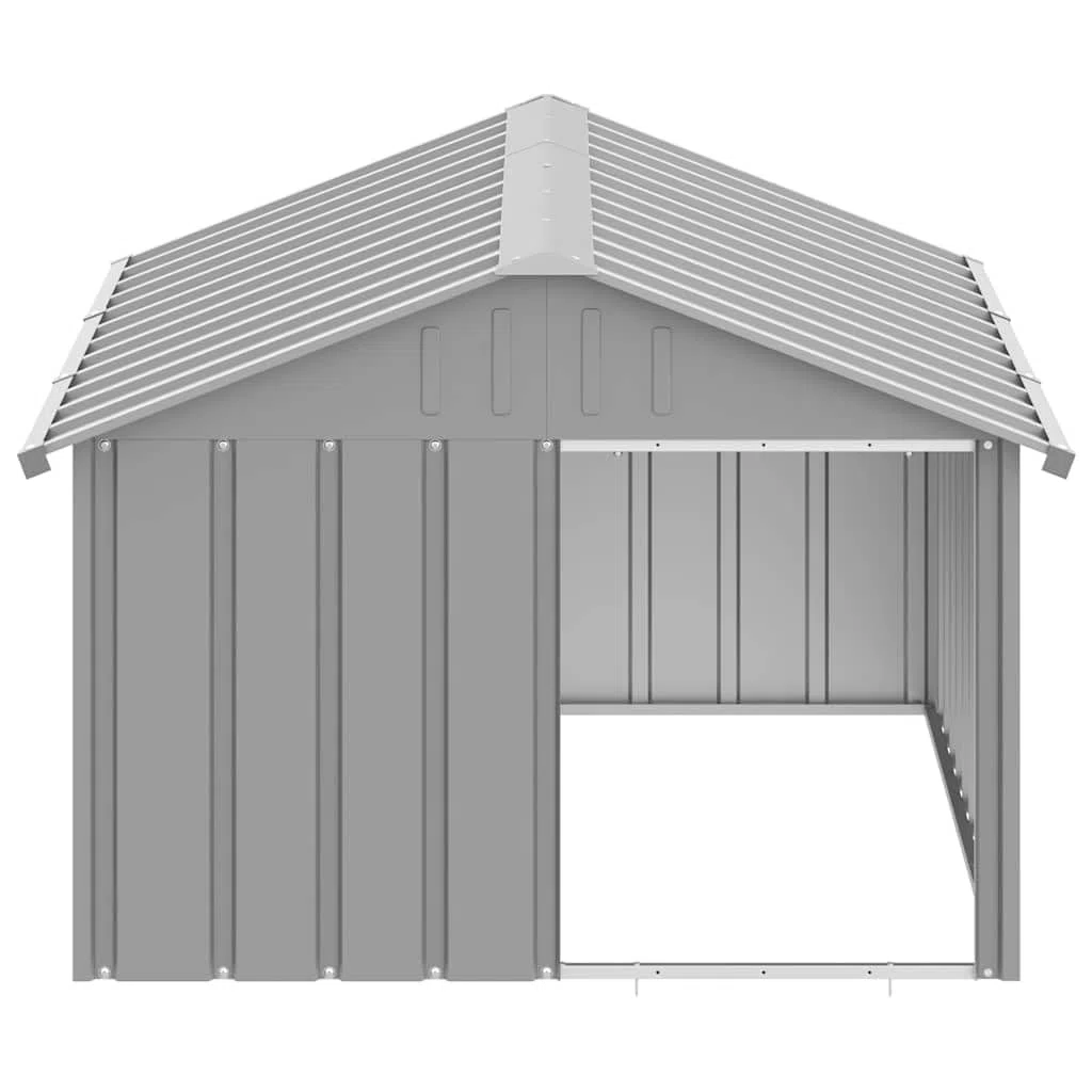 Genérico Casa para Perros Acero galvanizado Gris 116,5x153x81,5 cm,Producto para Mascotas y Animales,Productos para Mascotas,Productos para Perros,Casetas para perros-171543