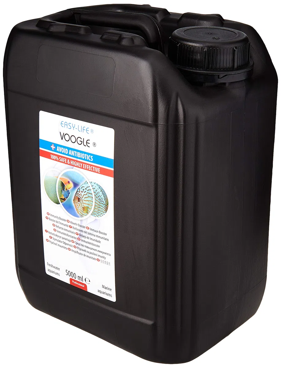 Easy-Life Voogle Acondicionador Preventivo Natural, Refuerza el Sistema Inmunitario y la Salud de los Peces, Sin Antibióticos, Apto para Agua Dulce y Salada, 5L