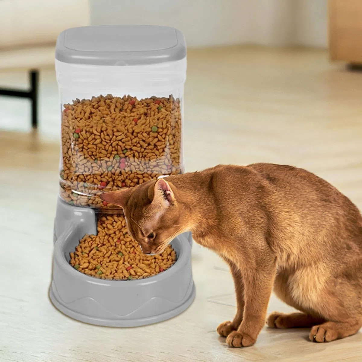 automático para gatos, dispensador de alimentos de gran capacidad | accesorio automático de agua para perros y gatos, herramienta de categoría de cuidado de mascotas, para gatos pequeños y