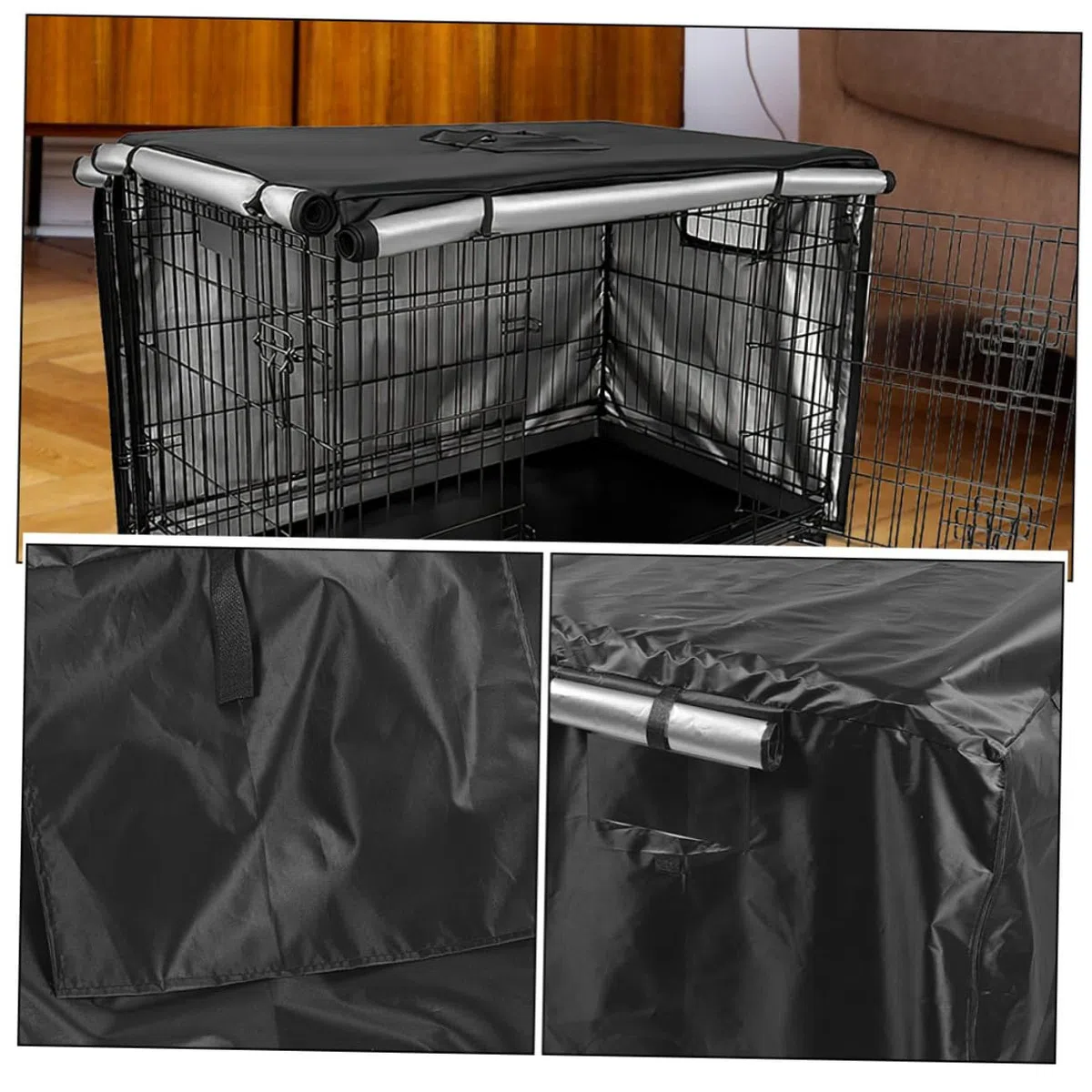 Didiseaon Funda para Jaula De Perro Protectora De Oxford Resistente Al Polvo Clima para Interiores y Exteriores Accesorios para Mascotas