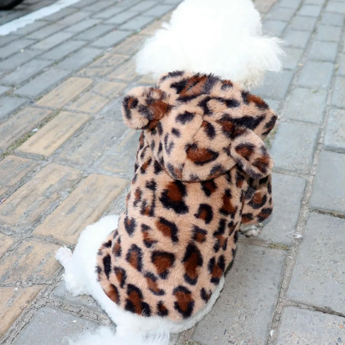 Ropa Perro pequeño Sudaderas con Capucha para Perros Calientes En Invierno Ropa para Perros De Compañía Leopardo Chaqueta para Perros De Compañía para Perros De Compañía-a -XL