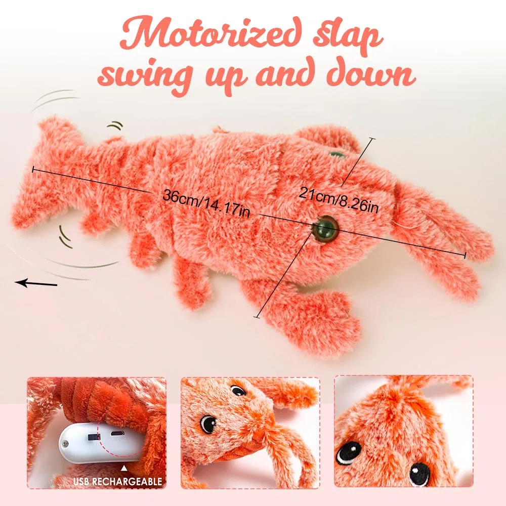 Juguetes interactivos para perros, juguetes interactivos para perros pequeños, medianos y grandes, juguetes recargables para perros de langosta oscilante, juguetes para cachorros que los