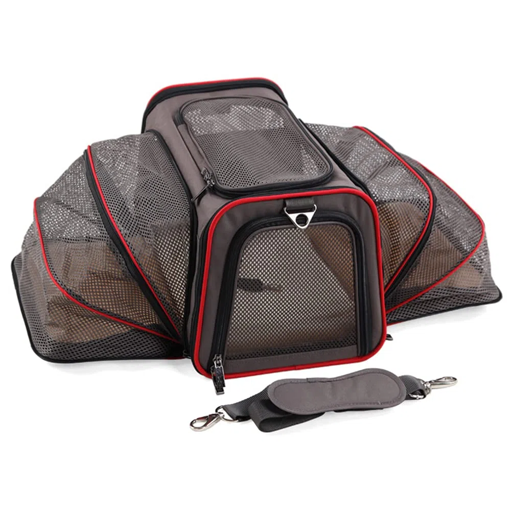 Meng Transportín Extensible para Perros, Portátiles Bolsa De Transporte, Portátil Transpirable Mochila para Mascotas, Bolsa Portadora para Viaje Aprobada por Aerolínea